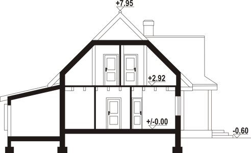 Фасад дома GAF-6576-84 Фасад дома GAF-6576-84